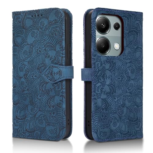 Succtopy Handyhülle für Xiaomi Redmi Note 13 Pro 4G PU Leder Hülle mit Kartenfächer und Standfunktion Redmi Note 13 Pro 4G Klapphülle Flip Wallet Cover Case Schutzhülle Redmi Note 13 Pro 4G Blau von Succtopy