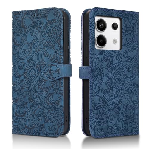 Succtopy Handyhülle für Xiaomi Redmi Note 13 Pro 5G PU Leder Hülle mit Kartenfächer und Standfunktion Redmi Note 13 Pro 5G Klapphülle Flip Wallet Cover Case Schutzhülle Redmi Note 13 Pro 5G Blau von Succtopy