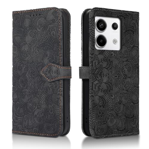 Succtopy Handyhülle für Xiaomi Redmi Note 13 Pro 5G PU Leder Hülle mit Kartenfächer und Standfunktion Redmi Note 13 Pro 5G Klapphülle Flip Wallet Cover Case Schutzhülle Redmi Note 13 Pro 5G Schwarz von Succtopy