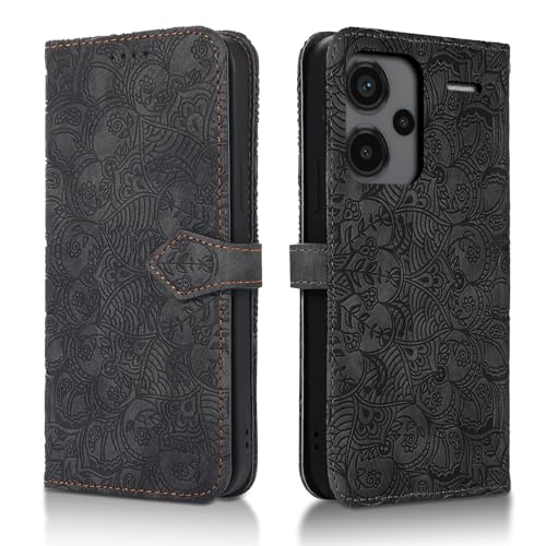 Succtopy Handyhülle für Xiaomi Redmi Note 13 Pro Plus 5G PU Leder Hülle mit Kartenfächer und StandfunktionKlapphülle Flip Wallet Cover Case Schutzhülle Xiaomi Redmi Note 13 Pro+ 5G Schwarz von Succtopy