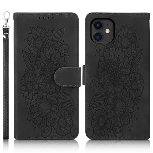 Succtopy Handyhülle für iPhone 11 6.1 Zoll PU Leder Hülle mit [Standfunktion] [Kartenschlitzen] [Magnetverschluss] für iPhone 11 6.1 Zoll Flip Schutzhülle Klapphülle für iPhone 11 6.1 Zoll Schwarz von Succtopy