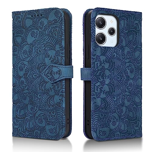 Succtopy Handyhülle für iPhone 12/iPhone 12 Pro 6.1 Zoll PU Leder Hülle mit Kartenfächer und Standfunktion für iPhone 12 Klapphülle Flip Wallet Cover Case Schutzhülle iPhone 12 Pro 6.1 Zoll - Blau von Succtopy