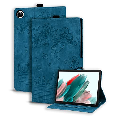 Succtopy Hülle Galaxy Tab A8 10.5 Zoll 2021 Folio Flip PU Leder Schutzhülle Samsung Galaxy Tab A8 2021 Stifthalter Stand Wallet Cover Case Tablet Hülle Galaxy Tab A8 SM-X200/X205/X207 Königsblau von Succtopy