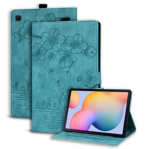 Succtopy Hülle Galaxy Tab S6 Lite 10.4-Zoll(2022/2020) Folio Flip PU Leder Schutzhülle mit Stifthalter Stand Wallet Cover Case Tablet Hülle für Samsung Tab S6 Lite SM-P613/P619/P610/P615 Hellgrün von Succtopy