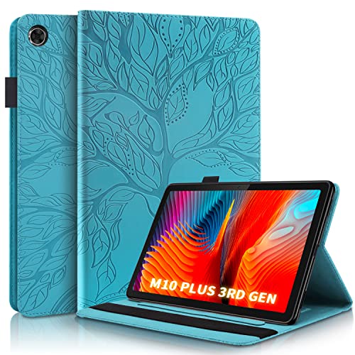 Succtopy Hülle Lenovo Tab M10 Plus 3rd Gen 10.6 Zoll PU Leder Flip Schutzhülle Brieftasche Stand Cover Tablet Hülle Kartenschlitz Stifthalter Lenovo Tab M10 Plus 3.Generation 10.6" 2022 - Blau von Succtopy