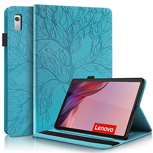 Succtopy Hülle Lenovo Tab M9 HD 9 Zoll TB-310FU 2023 Folio Flip PU Leder Schutzhülle für Lenovo Tab M9 HD 2023 Stifthalter Stand Wallet Cover Case Tablet Hülle Lenovo Tab M9 HD 9 Zoll 2023 Blau von Succtopy