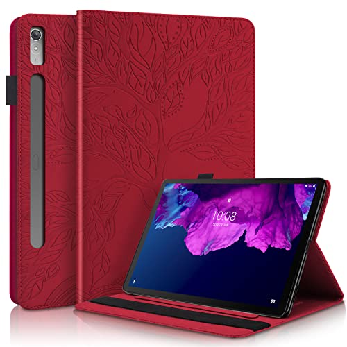 Succtopy Hülle Lenovo Tab P11 (2nd Gen) 11.5 Zoll TB350FU/TB350XU 2022 Folio Flip PU Leder Schutzhülle Stifthalter Stand Wallet Cover Case Tablet Hülle Lenovo Tab P11 Gen 2 11,5 Zoll 2022 - Rot von Succtopy