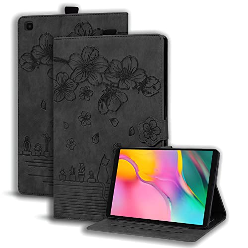 Succtopy Hülle für Galaxy Tab A 10.1 Zoll 2019 Folio Flip PU Leder Schutzhülle Galaxy Tab A 10.1 2019 Stifthalter Stand Wallet Cover Case Tablet Hülle Galaxy Tab A 10.1 2019 SM-T510/SM-T515 Schwarz von Succtopy