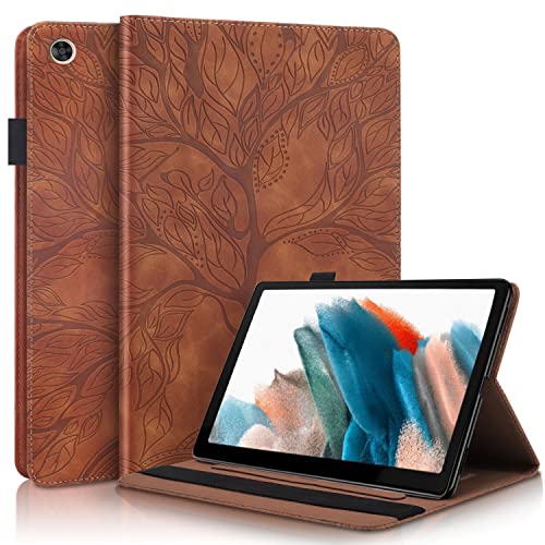 Succtopy Hülle für Galaxy Tab A8 10.5 Zoll 2021 Folio Flip PU Leder Schutzhülle Galaxy Tab A8 2021 Stifthalter Stand Wallet Cover Case Tablet Hülle Samsung Galaxy Tab A8 SM-X200/X205/X207 - Braun von Succtopy