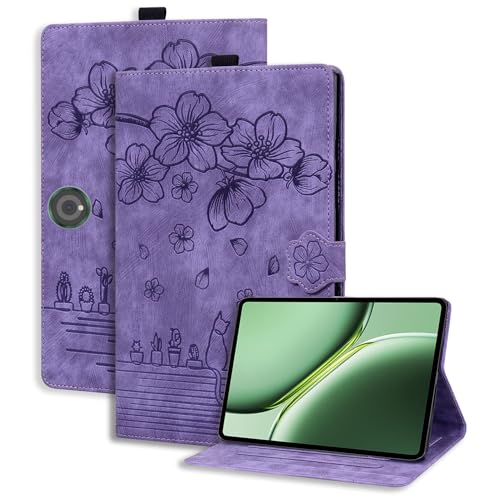Succtopy Hülle für Oneplus Pad 2 (2024) 12.1 Zoll Folio Flip PU Leder Tablet Hülle Oneplus Pad 2 Schutzhülle mit Stifthalter und Standfunktion für Oneplus Pad 2 (2024) 12.1 Zoll Violett von Succtopy