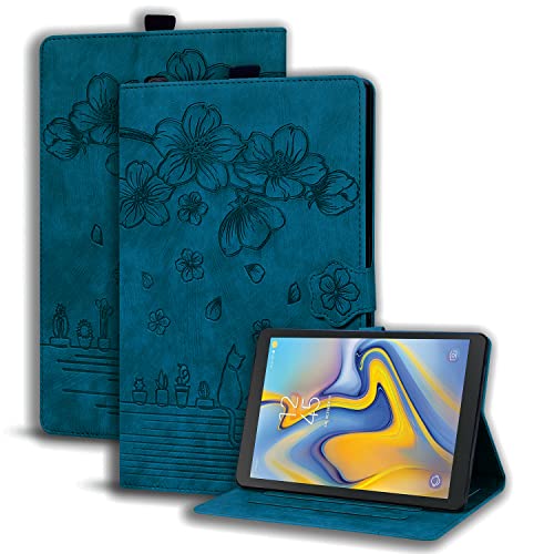 Succtopy Hülle für Samsung Galaxy Tab A 10.5 2018 SM-T590/T595 Folio Flip PU Leder Schutzhülle Galaxy Tab A 10.5 2018 Stifthalter Stand Wallet Cover Case Tablet Hülle Galaxy Tab A 10.5 Zoll Königsblau von Succtopy