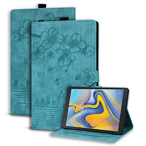 Succtopy Hülle für Samsung Galaxy Tab A 10.5 2018 SM-T590/T595 Folio Flip PU Leder Schutzhülle Galaxy Tab A 10.5 2018 Stifthalter Stand Wallet Cover Case Tablet Hülle Galaxy Tab A 10.5 Zoll Hellgrün von Succtopy
