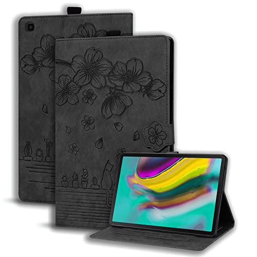 Succtopy Hülle für Samsung Galaxy Tab S5e 10.5 Zoll 2019 Folio Flip PU Leder Schutzhülle Galaxy Tab S5e 2019 Stifthalter Stand Wallet Cover Case Tablet Hülle Galaxy Tab S5e SM-T720/T725 Schwarz von Succtopy