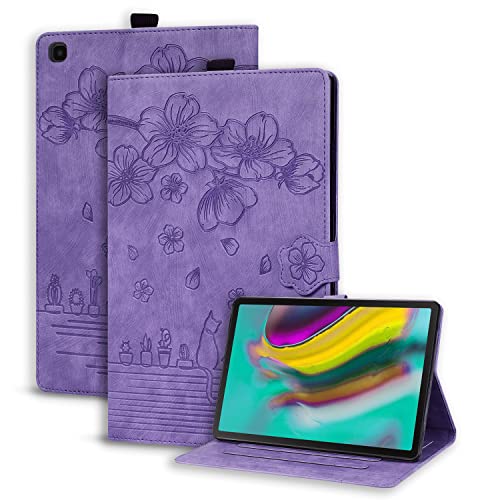 Succtopy Hülle für Samsung Galaxy Tab S5e 10.5 Zoll 2019 Folio Flip PU Leder Schutzhülle Galaxy Tab S5e 2019 Stifthalter Stand Wallet Cover Case Tablet Hülle Galaxy Tab S5e SM-T720/T725 Violett von Succtopy