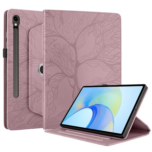 Succtopy Hülle für Samsung Galaxy Tab S10 FE 10.9" 2025 SM-X520/X526/X526B/Galaxy S9 FE 10.9" SM-X510/X516B PU Leder 360°Drehbar Multi-Winkel Schutzhülle mit Standfunktion und Stifthalter Rose Gold von Succtopy