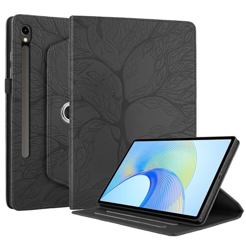 Succtopy Hülle für Samsung Galaxy Tab S10 FE 10.9" 2025 SM-X520/X526/X526B/Galaxy S9 FE 10.9" SM-X510/X516B PU Leder 360°Drehbar Multi-Winkel Schutzhülle mit Standfunktion und Stifthalter Schwarz von Succtopy