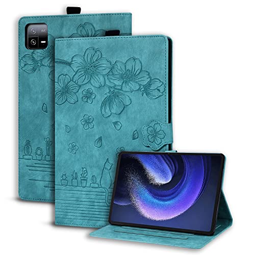 Succtopy Hülle für Xiaomi Pad 6/Pad 6 Pro 11 Zoll 2023 Folio Flip PU Leder Schutzhülle Xiaomi Pad 6 11" 2023 Stifthalter Stand Wallet Cover Case Tablet Hülle für Xiaomi Pad 6 Pro 11" 2023 Hellgrün von Succtopy