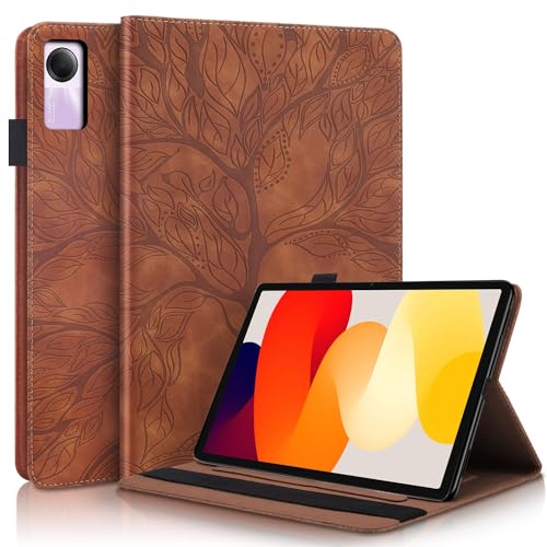 Succtopy Hülle für Xiaomi Redmi Pad SE 11 Zoll 2023 Folio Flip PU Leder Schutzhülle Xiaomi Redmi Pad SE 11 Zoll Stifthalter Stand Wallet Cover Case Tablet Hülle Xiaomi Redmi Pad SE 2023 Braun von Succtopy