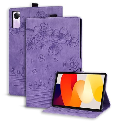 Succtopy Hülle für Xiaomi Redmi Pad SE 11 Zoll 2023 Folio Flip PU Leder Schutzhülle Xiaomi Redmi Pad SE 2023 Stifthalter Stand Wallet Cover Case Tablet Hülle Xiaomi Redmi Pad SE 11 Zoll Violett von Succtopy