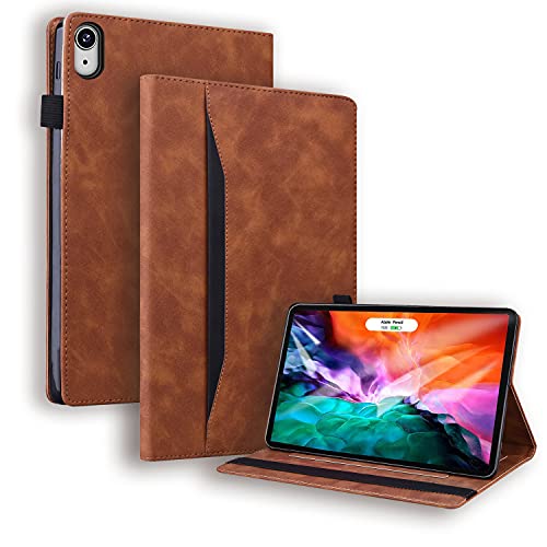 Succtopy Hülle für iPad Mini 6, Folio Flip PU Leder Schutzhülle iPad Mini 6 2021 Stifthalter Stand Wallet Cover Case Tablet Hülle iPad Mini 6. Generation 8.3 2021,Geschäftliche Einfachheit Braun von Succtopy