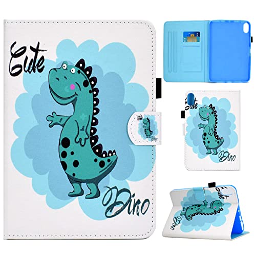 Succtopy Hülle für iPad Mini 6. Gen 2021 8.3", Folio Flip PU Leder Schutzhülle iPad Mini 6 Auto Einschlafen/Aufwachen Stand Wallet Cover Case Tablet Hülle iPad Mini 6 2021,Dinosaurier von Succtopy