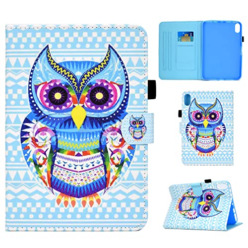 Succtopy Hülle für iPad Mini 6. Gen 2021 8.3", Folio Flip PU Leder Schutzhülle iPad Mini 6 Auto Einschlafen/Aufwachen Stand Wallet Cover Case Tablet Hülle iPad Mini 6 2021,Farbe Eule von Succtopy