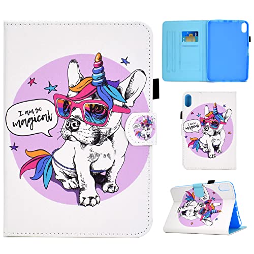 Succtopy Hülle für iPad Mini 6. Gen 2021 8.3", Folio Flip PU Leder Schutzhülle iPad Mini 6 Auto Einschlafen/Aufwachen Stand Wallet Cover Case Tablet Hülle iPad Mini 6 2021,Hündchen von Succtopy