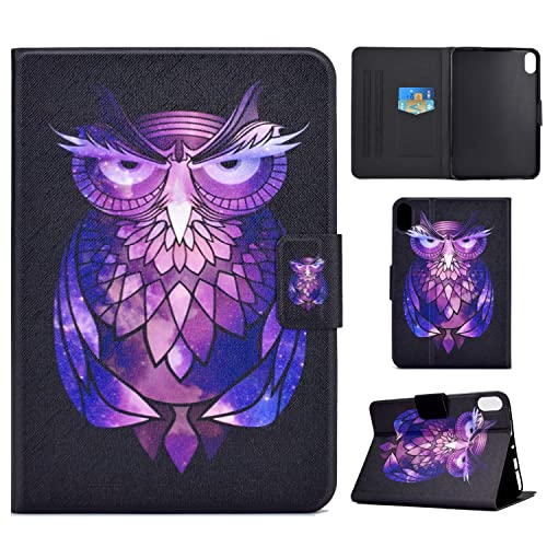 Succtopy Hülle für iPad Mini 6. Gen 2021 8.3", Folio Flip PU Leder Schutzhülle iPad Mini 6 Auto Einschlafen/Aufwachen Stand Wallet Cover Case Tablet Hülle iPad Mini 6 2021,Lila Eule von Succtopy