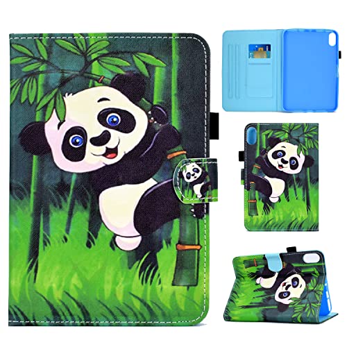 Succtopy Hülle für iPad Mini 6. Gen 2021 8.3", Folio Flip PU Leder Schutzhülle iPad Mini 6 Auto Einschlafen/Aufwachen Stand Wallet Cover Case Tablet Hülle iPad Mini 6 2021,Panda Bambus von Succtopy