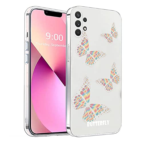 Succtopy Samsung Galaxy A13 4G Handyhülle,Hülle TPU Weiche Schlank Schutzhülle Handytasche Flexibel Case Handy Hülle für Samsung Galaxy A13 4G 6.6 Zoll(Bunter Schmetterling) von Succtopy