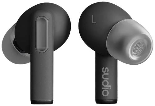 Sudio A1 Pro In Ear Headset Bluetooth® Stereo Schwarz Noise Cancelling Headset, Ladecase, Touch-Ste von Sudio