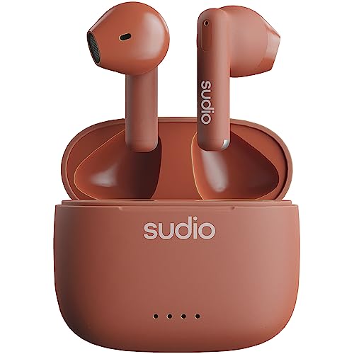Sudio A1 Sienna, Ohrhörer mit Bluetooth, Touch Control mit kompakter kabelloser Ladeschale IPX4 geschützt, geräuschdurchlässige Kopfhörer mit integriertem Mikrofon, Premium Crystal Sound Sudio A1 Sienna, Ohrhörer mit Bluetooth, Touch Control mit kompakter kabelloser Ladeschale IPX4 geschützt, geräuschdurchlässige Kopfhörer mit integriertem Mikrofon, Premium Crystal Sound von Sudio