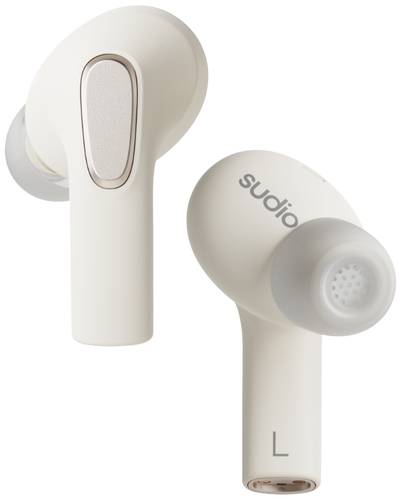 Sudio E3 In Ear Headset Bluetooth® Stereo Weiß Noise Cancelling Headset, Ladecase, Touch-Steuerung von Sudio
