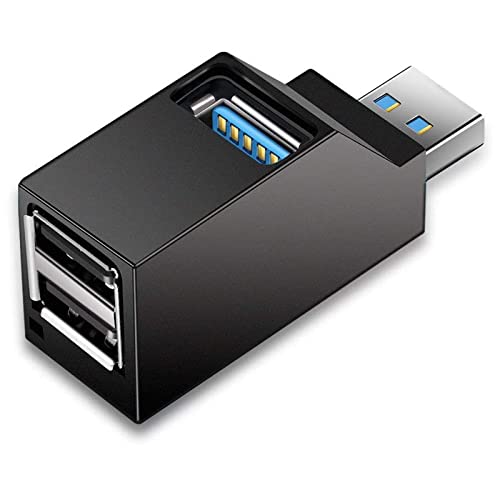 USB Hub 3.0, Slim Multiport Expander mit 3 Ports für PC Laptop Flash Drive Datenübertragung, USB 3.0 Splitter kompatibel mit Windows Mac OS von Sudroid