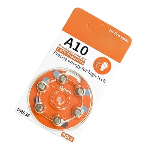 6PCS A10 Tastezellbatterien Für Hörgeräte Um Konsistente Leistungen Und Einfache Installationen Zu Gewährleisten 6PCS A10 Tastezellbatterien Für Hörgeräte Um Konsistente Leistungen Und Einfache Installationen Zu Gewährleisten von SueaLe