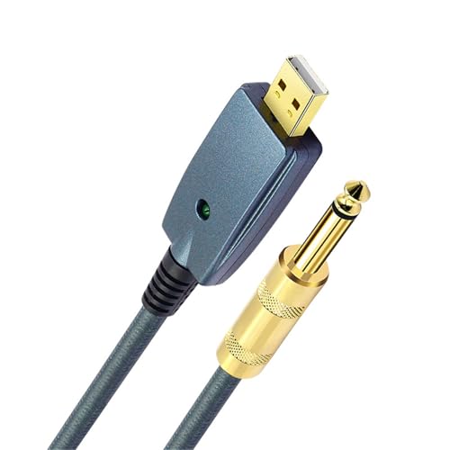 SueaLe 9 84 Fuß Lang USB Bis 6 35 Mm Verbindungskabel Für Elektrogitarren Und Tastaturen Doppelte Männliche Endverbindungslinie von SueaLe