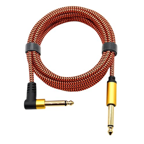SueaLe Premium 6 35 Mm Gitarreninstrumentkabel Ofcors Goldplattenanschlüsse Braide Bassverstärker Kabeldraht von SueaLe