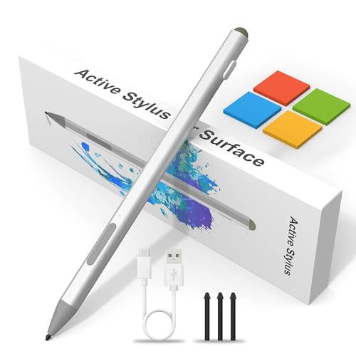 Surface Pen Stylus Stift für Microsoft Surface Pro 11/9/8/7/6/5/4/3, Surface Go 3/2/1 Surface Laptop/Studio/Book 4/3/2/1 mit 4096 Druckempfindlichkeit, Palm Rejection, Microsoft Surface Go Zubehör Surface Pen Stylus Stift für Microsoft Surface Pro 11/9/8/7/6/5/4/3, Surface Go 3/2/1 Surface Laptop/Studio/Book 4/3/2/1 mit 4096 Druckempfindlichkeit, Palm Rejection, Microsoft Surface Go Zubehör von Suejezt