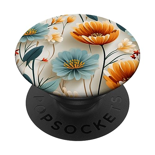 Bunte Blumen Wildblumen Blumenmuster für Frauen und Mädchen PopSockets mit austauschbarem PopGrip von Süße Blumen Wildblumen Blume Frauen Mädchen