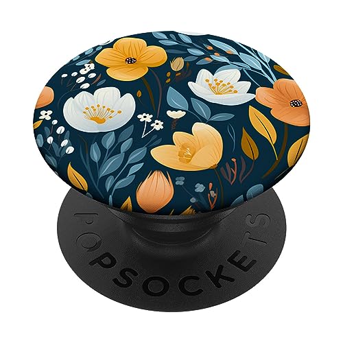 Bunte Blumen Wildblumen Blumenmuster für Frauen und Mädchen PopSockets mit austauschbarem PopGrip von Süße Blumen Wildblumen Blume Frauen Mädchen