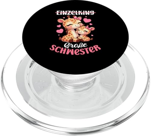 Einzelkind Große Schwester Giraffe Geschwisterkind Geburt PopSockets PopGrip für MagSafe von Süße Giraffe Große Schwester in spe Neue Schwester