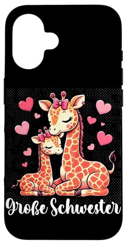 Große Schwester Giraffenliebhaberin Älteres Geschwisterkind Hülle für iPhone 16 Große Schwester Giraffenliebhaberin Älteres Geschwisterkind Hülle für iPhone 16 von Süße Giraffe Große Schwester in spe Neue Schwester