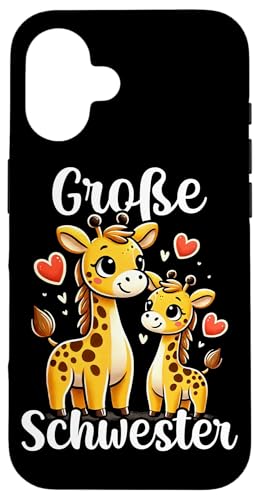 Große Schwester Giraffenliebhaberin Älteres Geschwisterkind Hülle für iPhone 16 Große Schwester Giraffenliebhaberin Älteres Geschwisterkind Hülle für iPhone 16 von Süße Giraffe Große Schwester in spe Neue Schwester