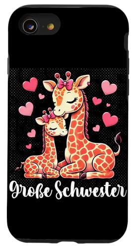 Große Schwester Giraffenliebhaberin Älteres Geschwisterkind Hülle für iPhone SE (2020) / 7 / 8 von Süße Giraffe Große Schwester in spe Neue Schwester