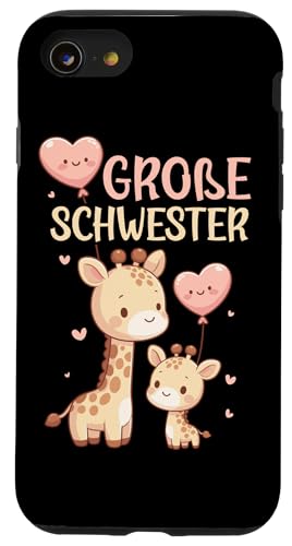 Große Schwester Giraffenliebhaberin Älteres Geschwisterkind Hülle für iPhone SE (2020) / 7 / 8 von Süße Giraffe Große Schwester in spe Neue Schwester