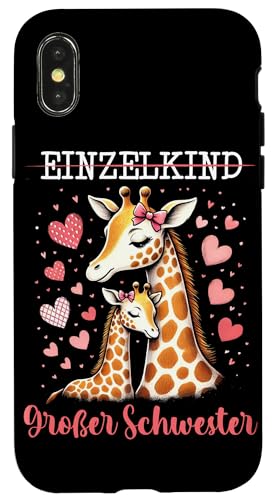 Große Schwester Giraffenliebhaberin Älteres Geschwisterkind Hülle für iPhone X/XS von Süße Giraffe Große Schwester in spe Neue Schwester