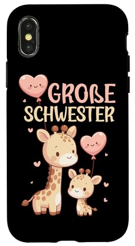Große Schwester Giraffenliebhaberin Älteres Geschwisterkind Hülle für iPhone X/XS von Süße Giraffe Große Schwester in spe Neue Schwester