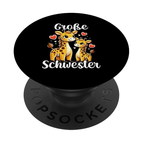 Große Schwester Giraffenliebhaberin Älteres Geschwisterkind PopSockets Klebender PopGrip von Süße Giraffe Große Schwester in spe Neue Schwester