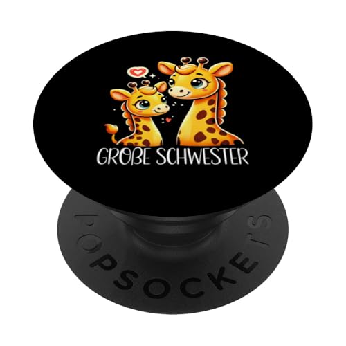 Große Schwester Giraffenliebhaberin Älteres Geschwisterkind PopSockets Klebender PopGrip von Süße Giraffe Große Schwester in spe Neue Schwester