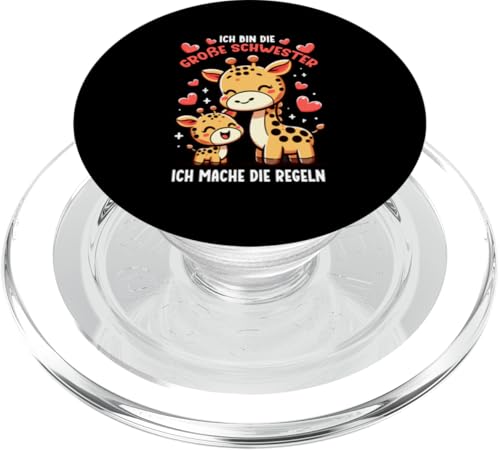 Ich Bin Die Große Schwester Ich Mache Die Regeln Giraffe PopSockets PopGrip für MagSafe Ich Bin Die Große Schwester Ich Mache Die Regeln Giraffe PopSockets PopGrip für MagSafe von Süße Giraffe Große Schwester in spe Neue Schwester